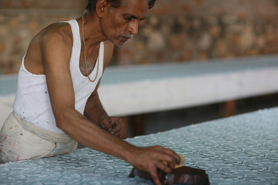 Block Printing at Mehera Shaw