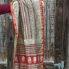 hand block printed dupatta scarf in cotton silk blend, fair trade