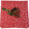 Tablecloth Square in Hand Block Printed Organic Cotton - Holly Red