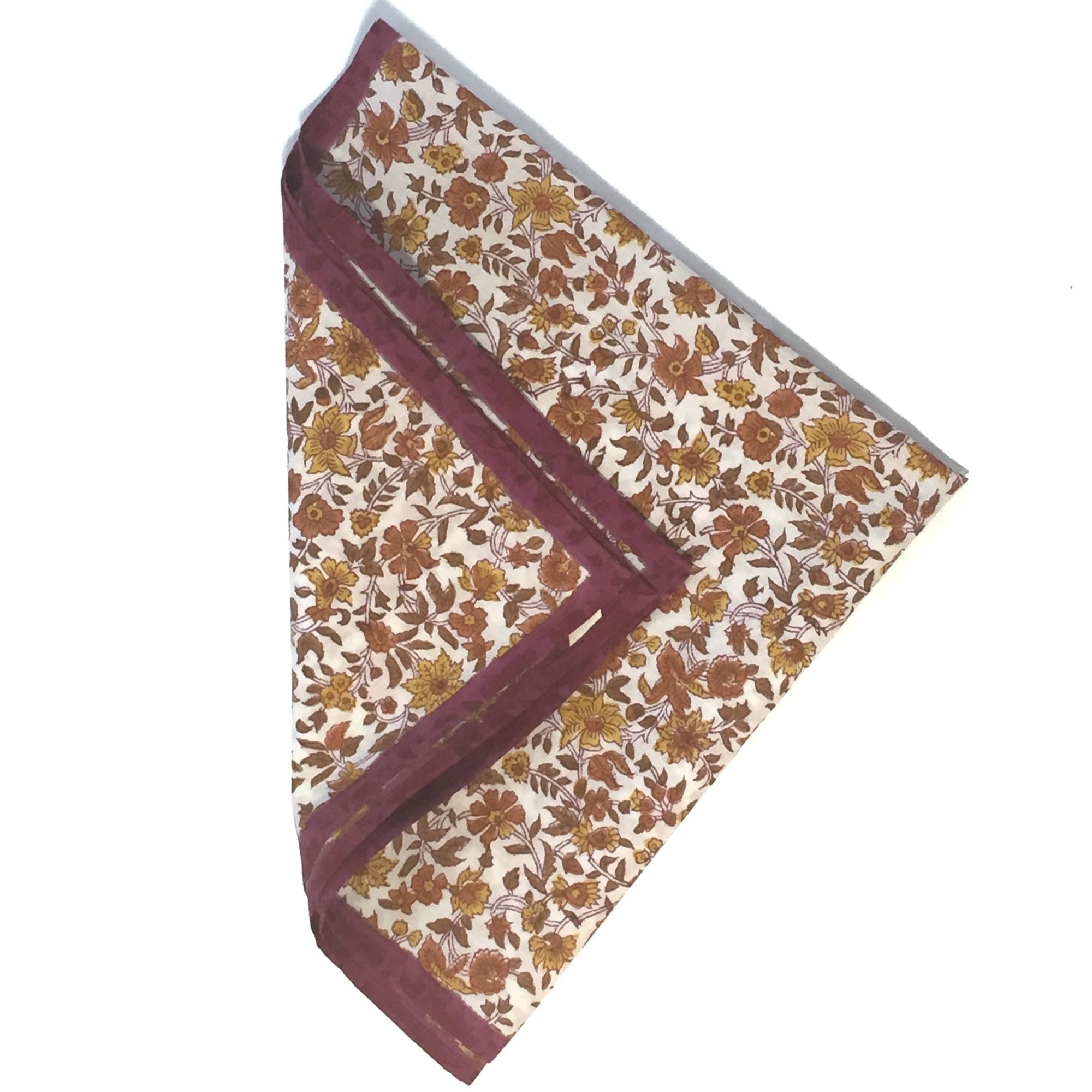 Bandana in Hand Block Print - Nina Harvest