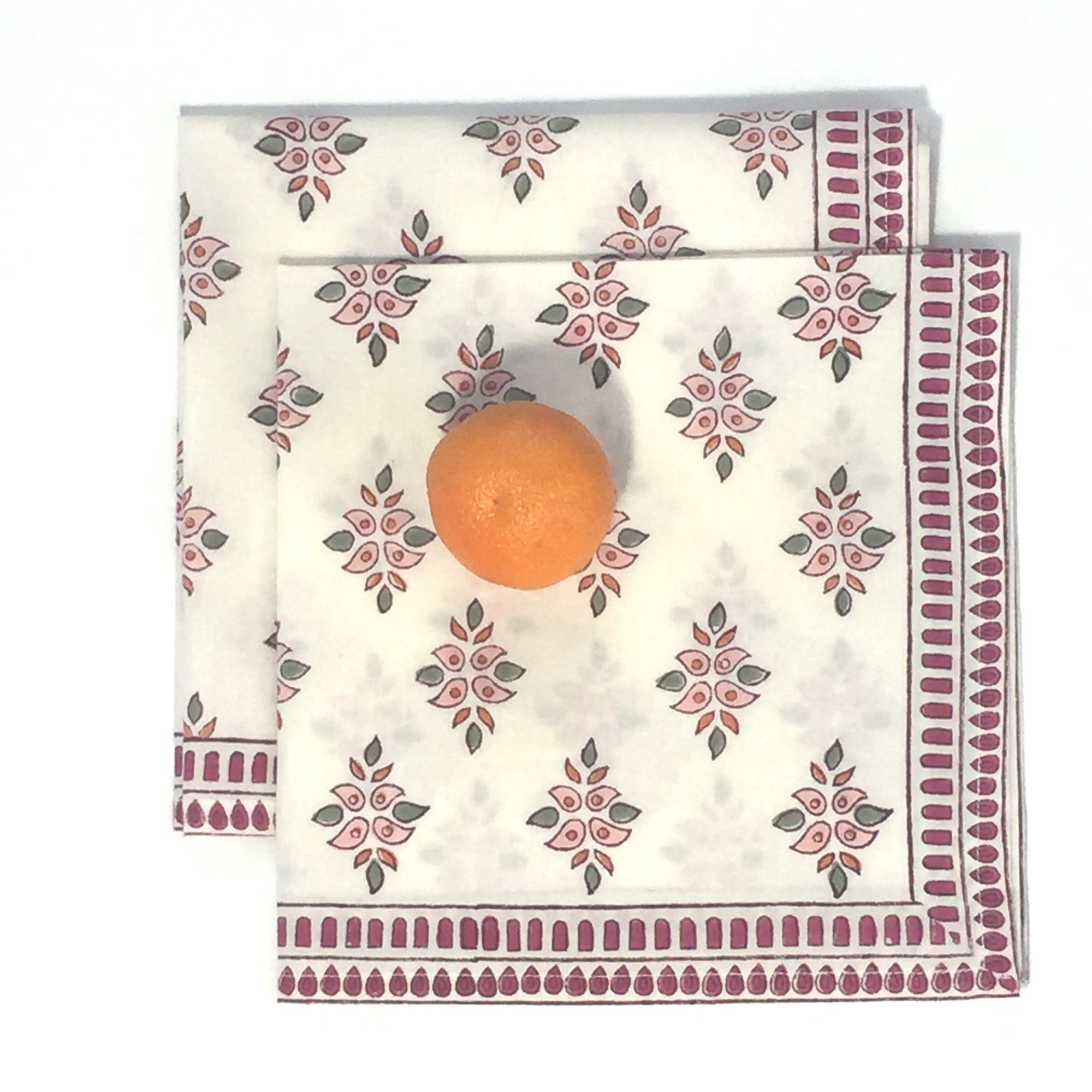 Napkin Set in Block Printed in Amelia Print