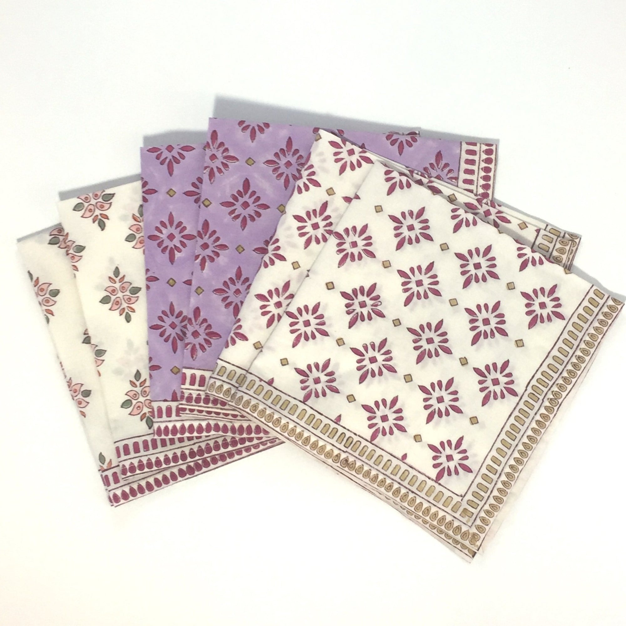 Napkin Set in Block Printed in Amelia Print