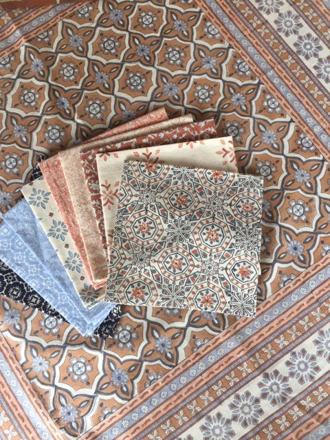 Tablecloth in Hand Block Printed Organic Cotton - Moroccan