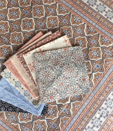 Tablecloth in Hand Block Printed Organic Cotton - Moroccan