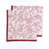 Napkin Set in Block Printed Organic Cotton - Holly Essence Print
