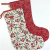 Christmas Stocking in Hand Block Holly Print