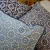 Cushion Cover in Hand Block Moroccan Navy Print