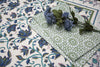 Tablecloth Square in Hand Block Printed Organic Cotton - Nambour Greens